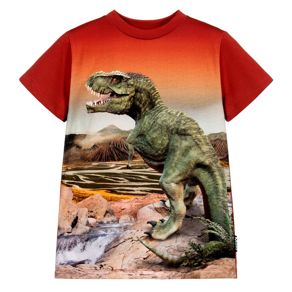 Molo-Organic Cotton Dino T-Shirt | Childrensalon Outlet