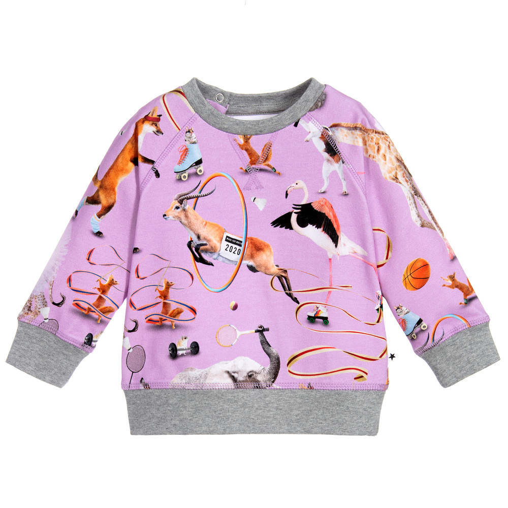 Molo - Sweat-shirt violet en coton Fille | Childrensalon