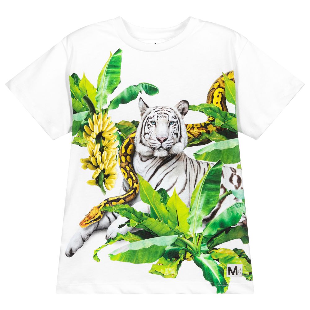 Molo - Biobaumwoll-T-Shirt mit Tiger-Print | Childrensalon