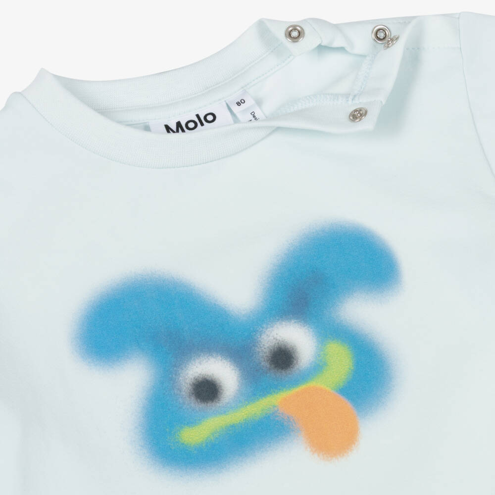 Molo-Футболка с монстром синяя для мальчиков | Childrensalon Outlet