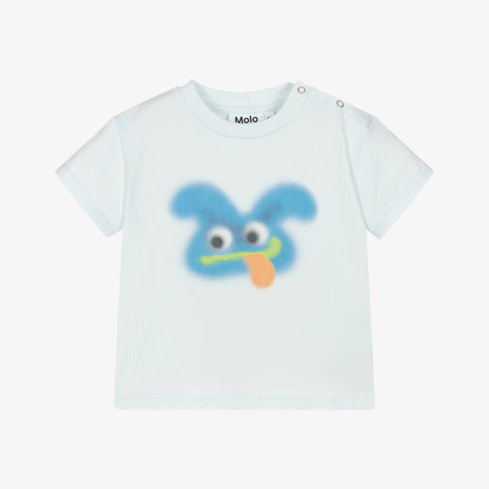 Molo-Футболка с монстром синяя для мальчиков | Childrensalon Outlet