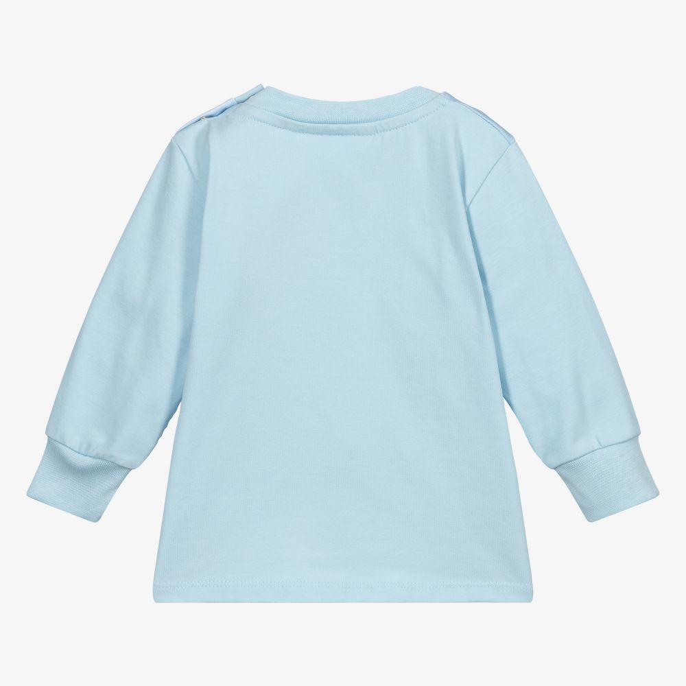 Molo - Pale Blue Organic Cotton Top | Childrensalon Outlet