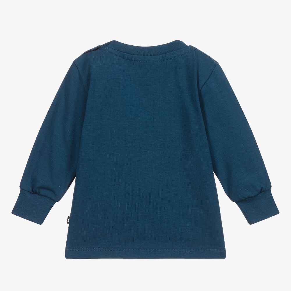 Molo-Petrol Blue Organic Cotton Top | Childrensalon Outlet
