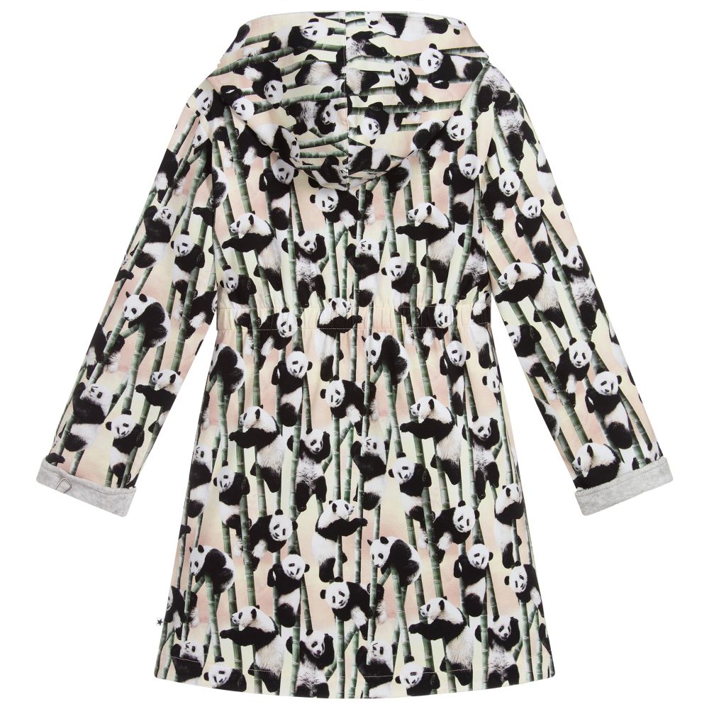 مولو-روب حمّام قطن لون زهري وأسود للبنات | Childrensalon Outlet