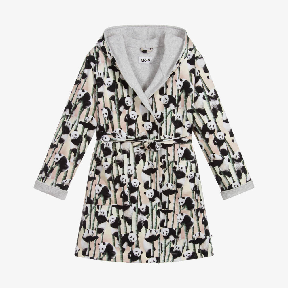 Molo-Pink & Black Cotton Bathrobe | Childrensalon Outlet