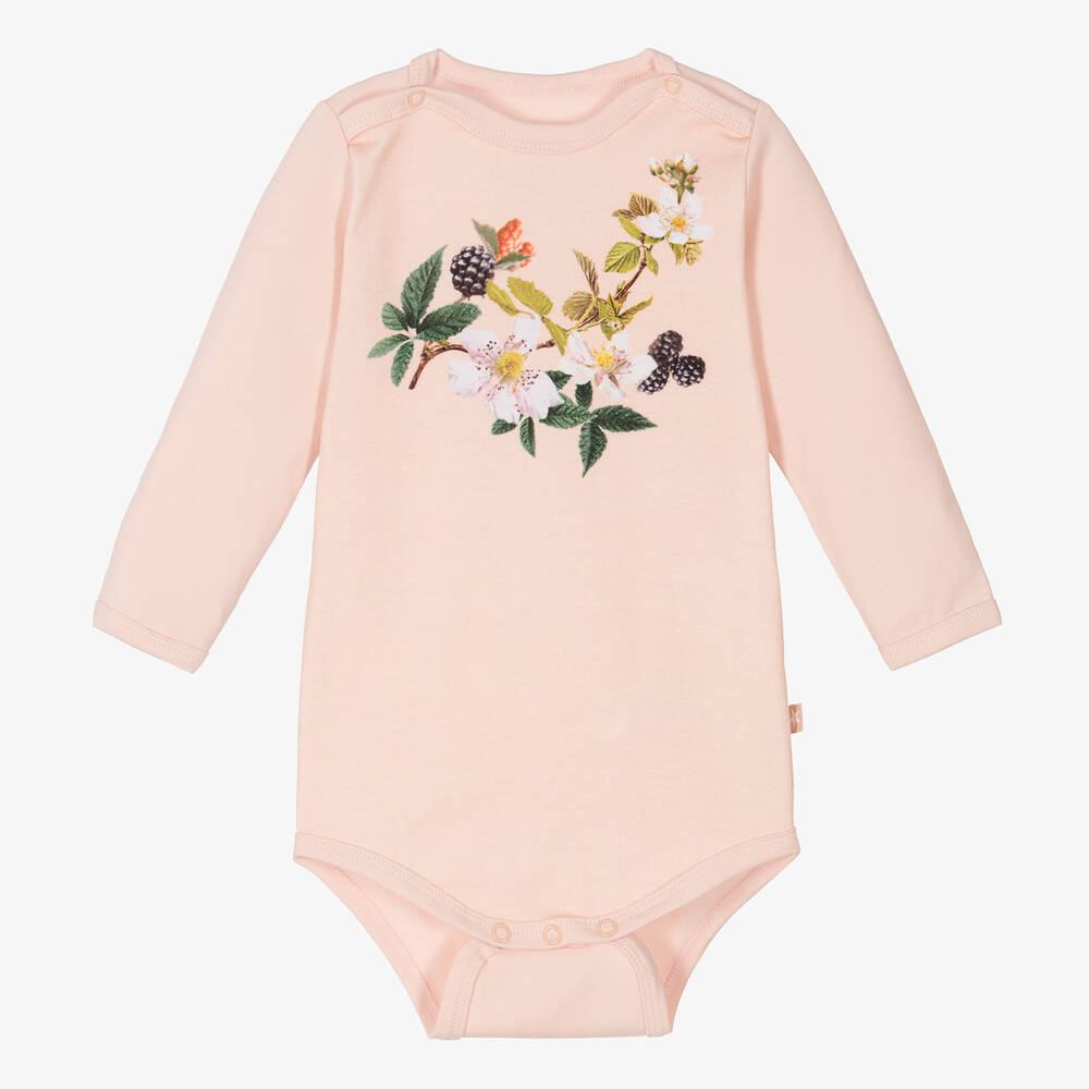 Molo - Rosa Baumwollbody mit Beeren | Childrensalon