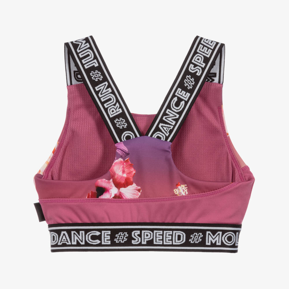 Molo-Pink Floral Cropped Sports Top | Childrensalon Outlet