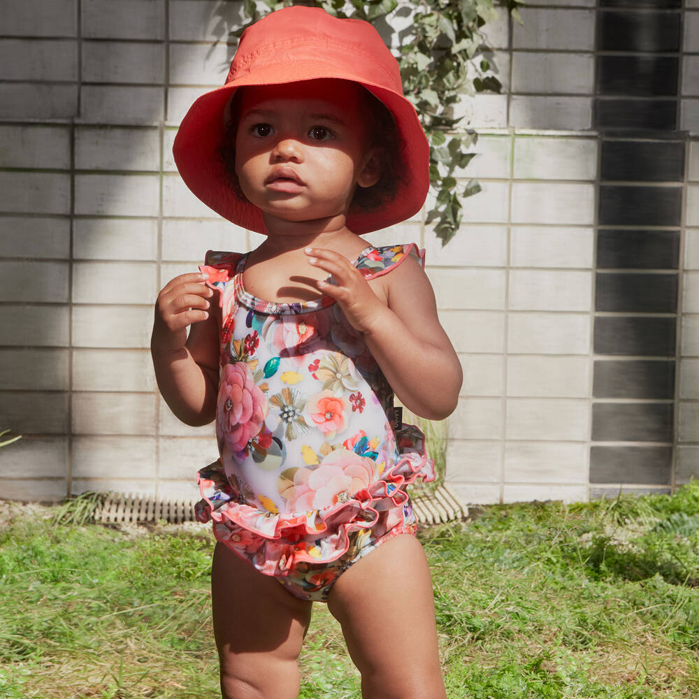 Molo-Розовый купальник с цветочным рисунком (UPF50+) | Childrensalon Outlet