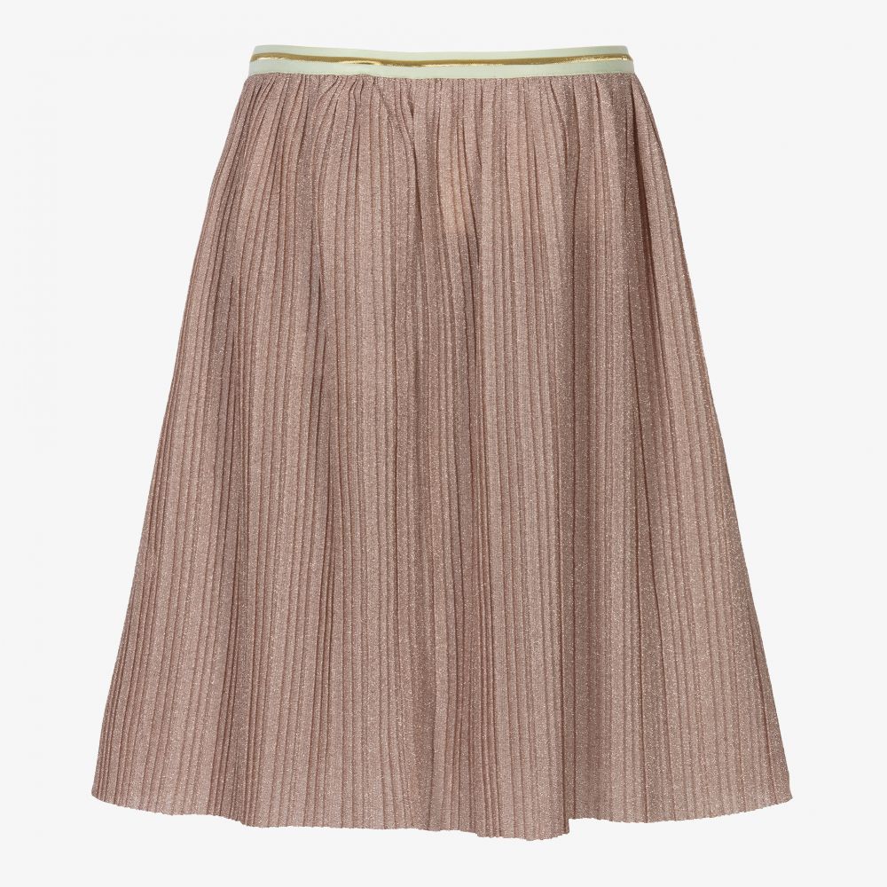 Molo-Pink Glitter Pleated Skirt | Childrensalon Outlet
