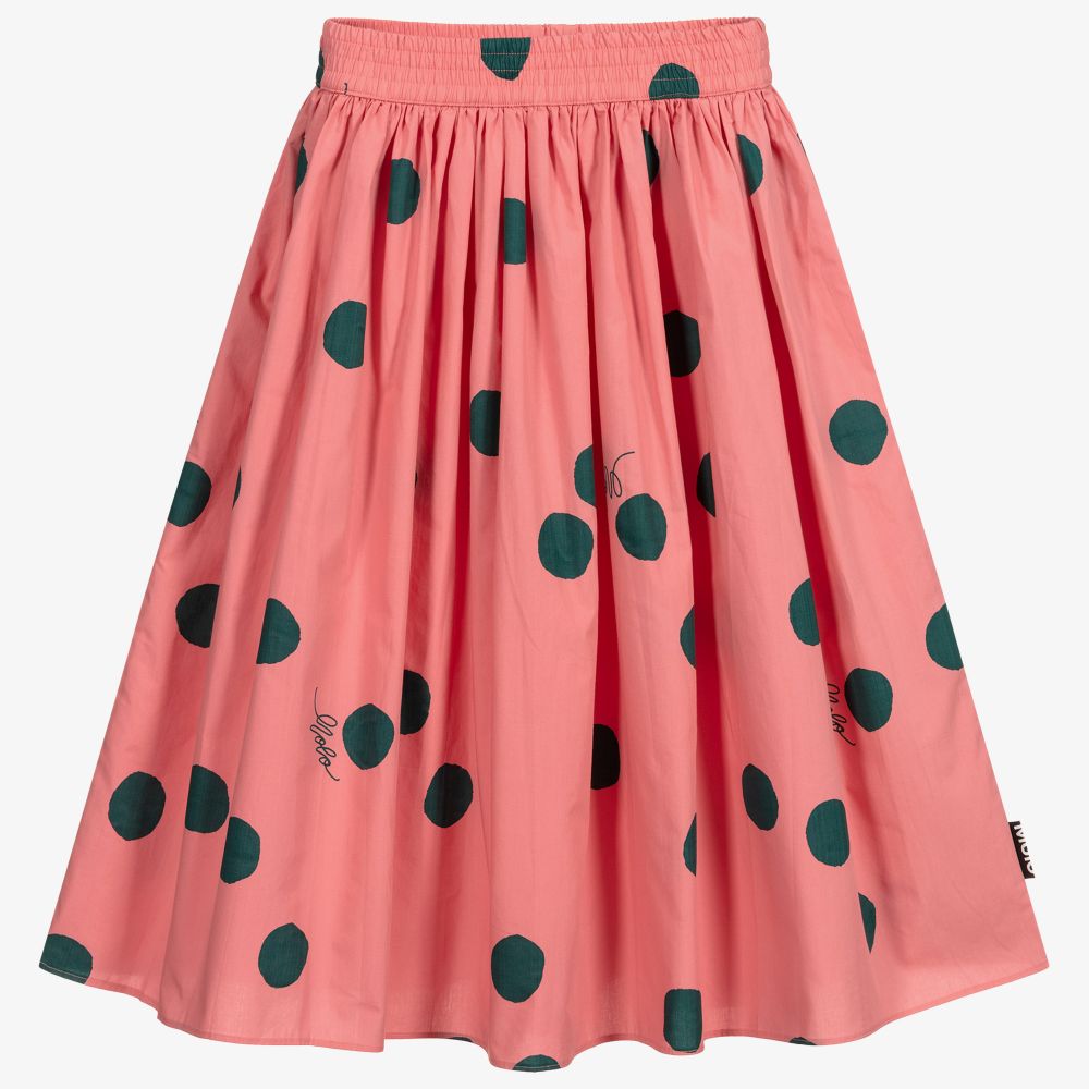 Molo Pink Green Polka Dot Skirt Childrensalon Outlet