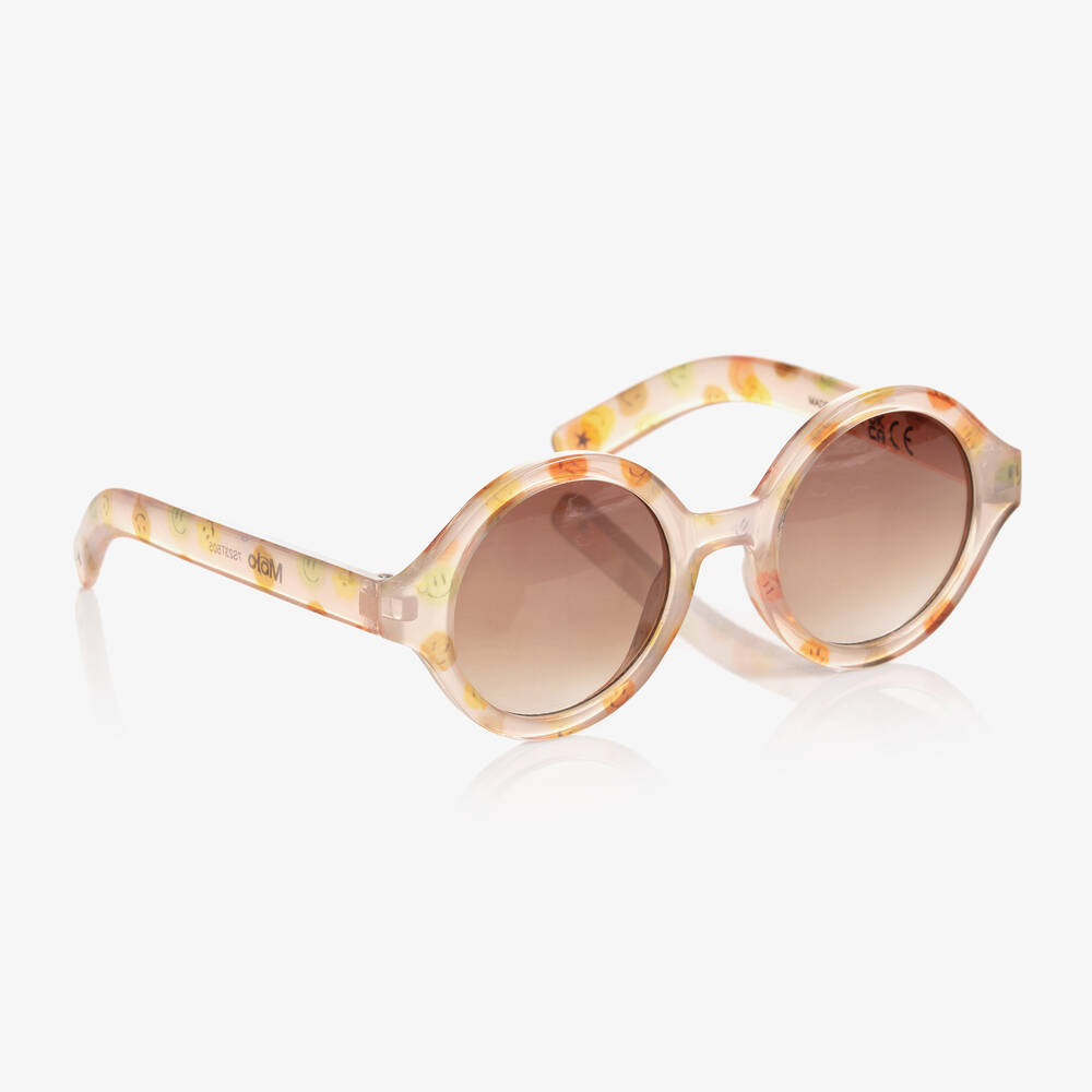 Molo - Pink Happy Dots Sunglasses (UVA/UVB) | Childrensalon