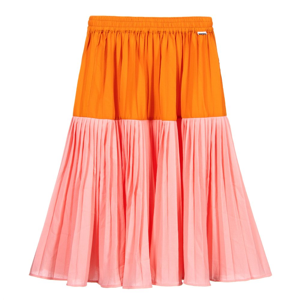 Molo - Krepprock in Rosa und Orange | Childrensalon