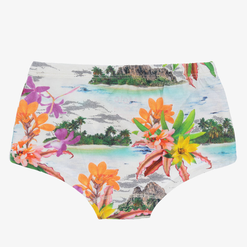 Molo-Pink Organic Cotton Island Knickers (2 Pack) | Childrensalon Outlet