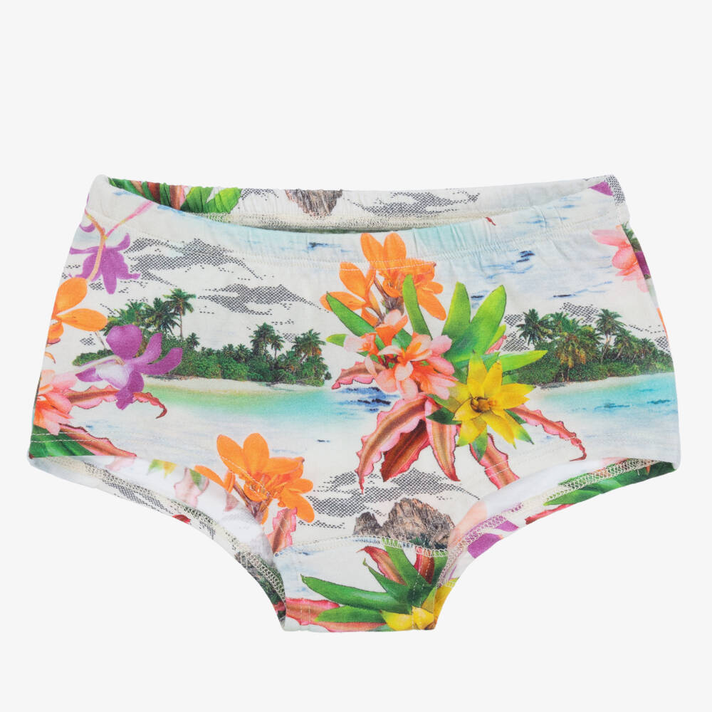 Molo-Pink Organic Cotton Island Knickers (2 Pack) | Childrensalon Outlet