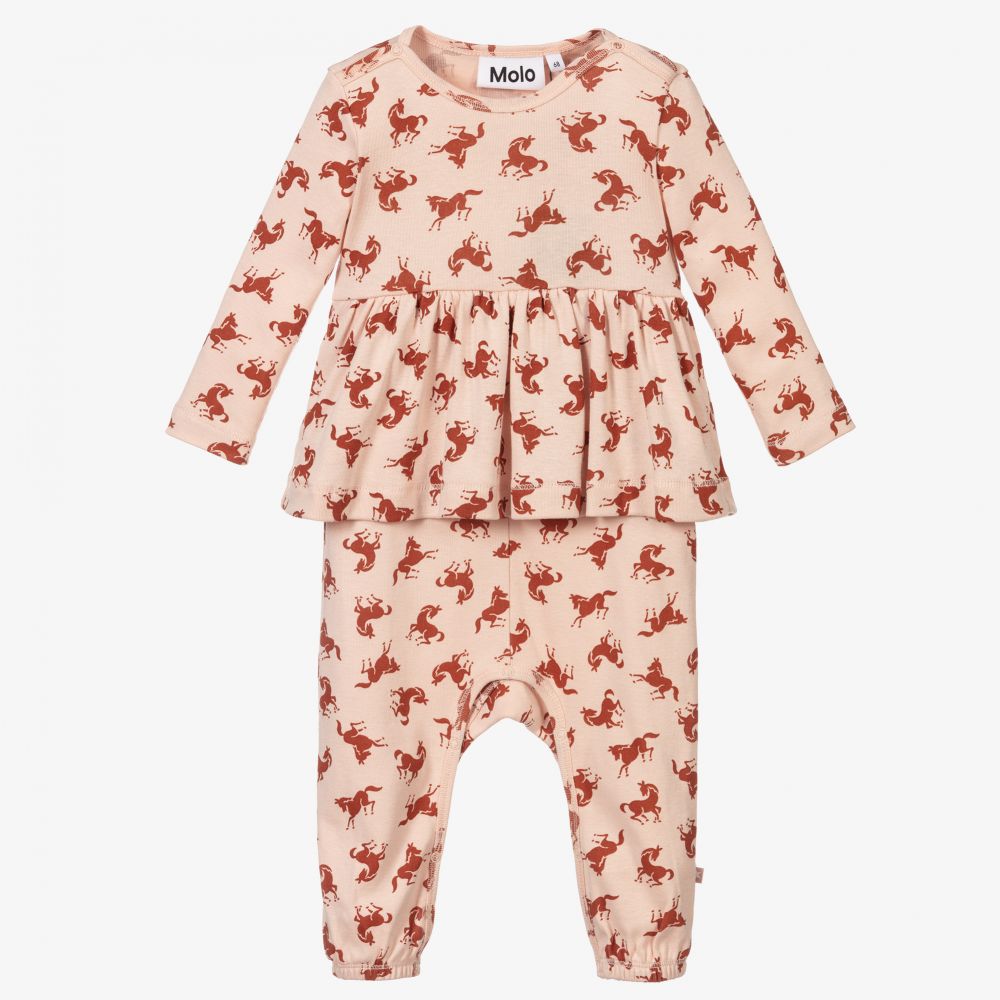Molo-Розовый комбинезон из органического хлопка | Childrensalon Outlet