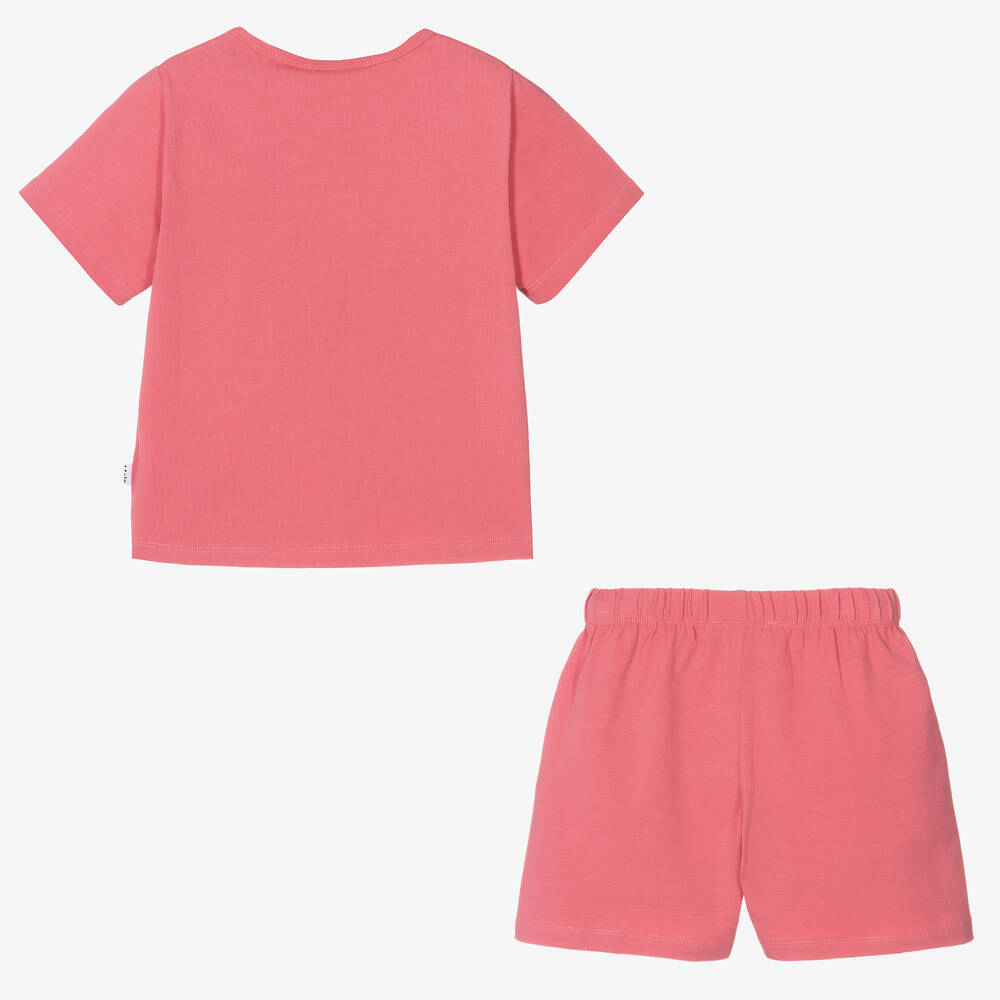 Molo-Pink Organic Cotton Short Pyjamas  | Childrensalon Outlet