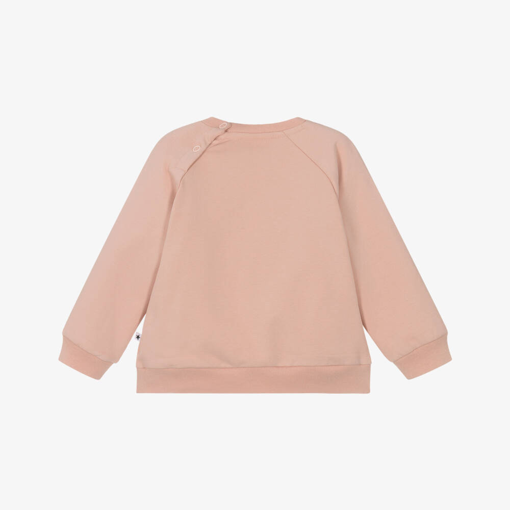 Molo-Мягкий розовый свитшот с улыбкой для девочек | Childrensalon Outlet