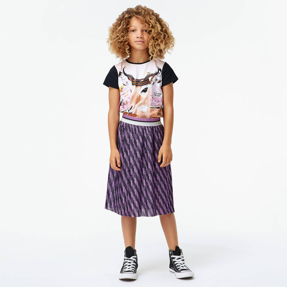 Molo-Pink Organic Cotton T-Shirt | Childrensalon Outlet