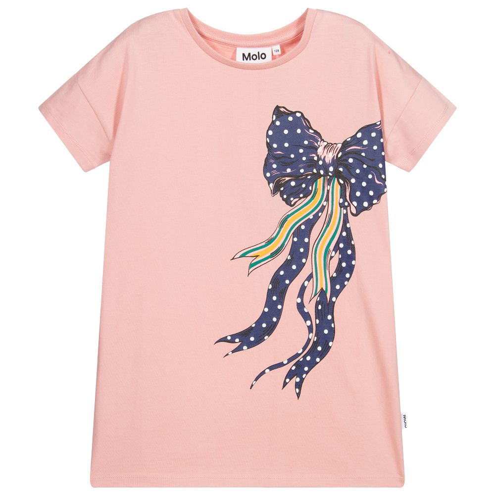 Molo - Pink Organic Cotton T-Shirt | Childrensalon