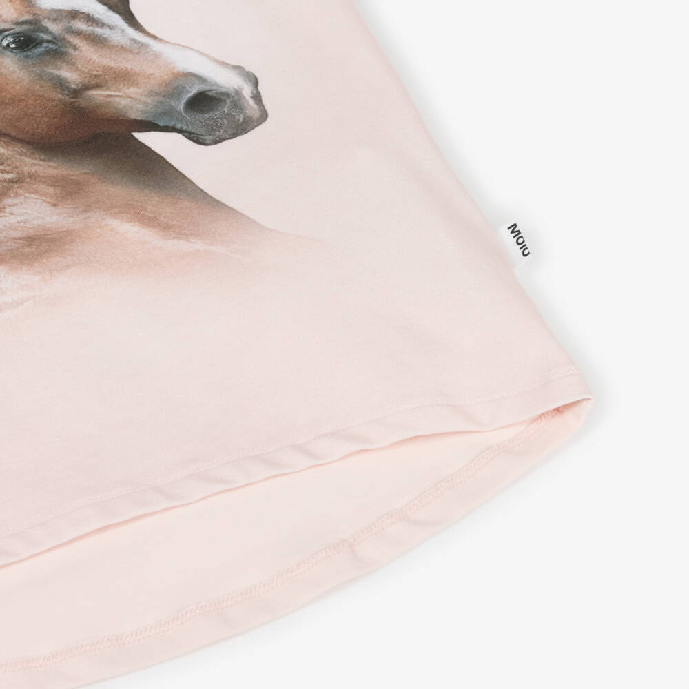Molo-Футболка с розовым пони для девочек | Childrensalon Outlet