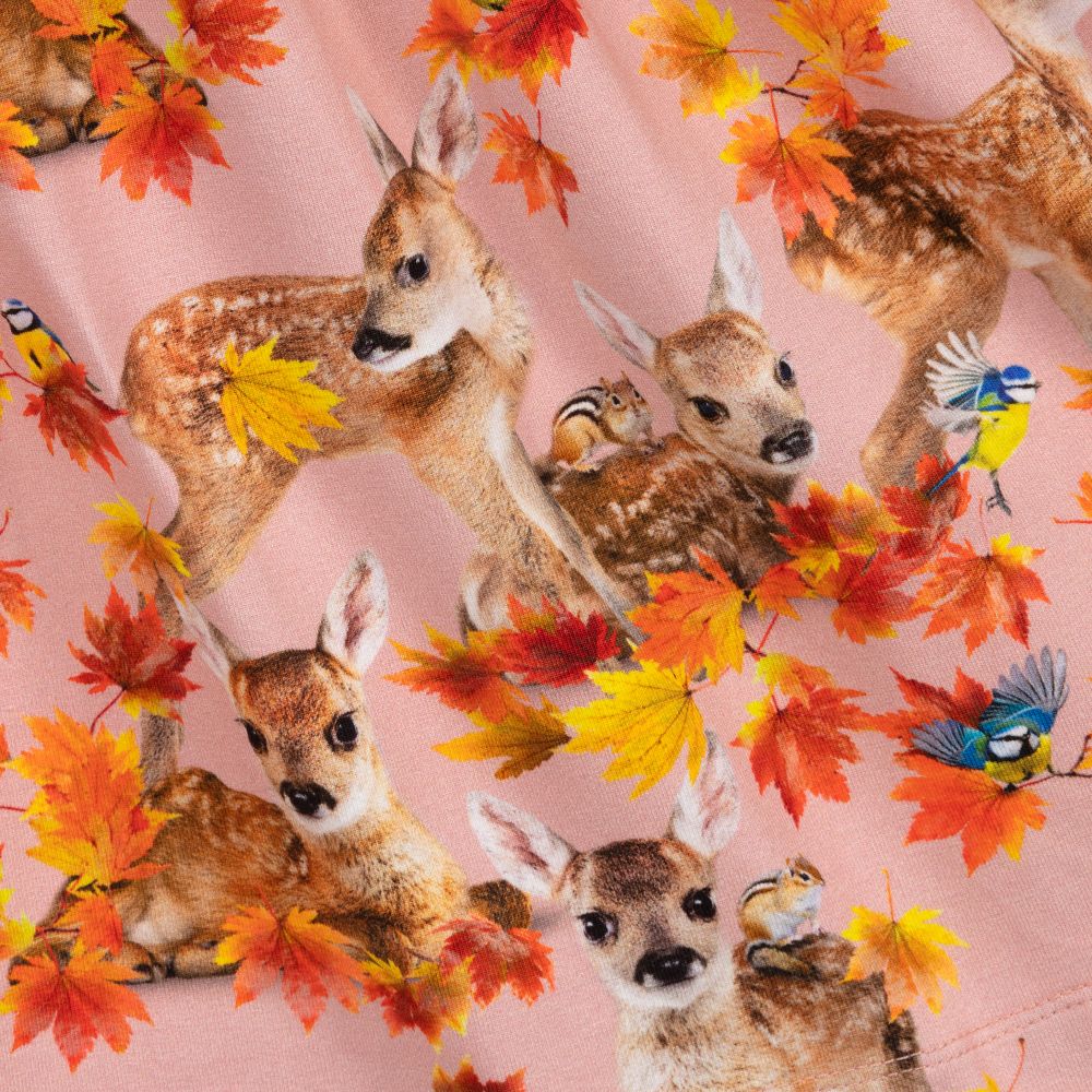 Molo-Pink & Red Fawn Print Dress | Childrensalon Outlet