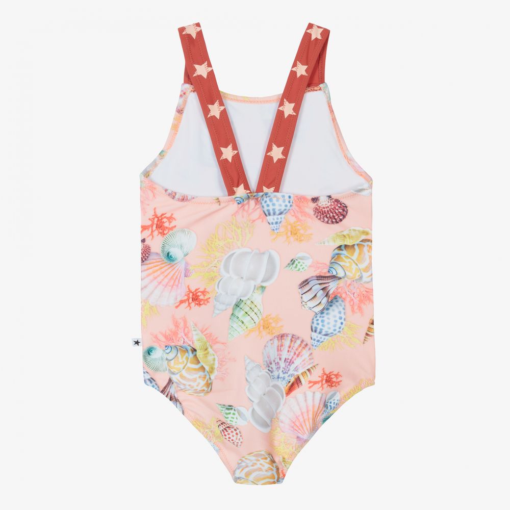 Molo-Pink Shell Swimsuit (UPF 50+) | Childrensalon Outlet