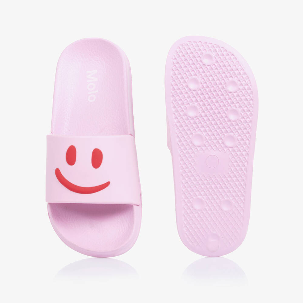 Molo-Pink Smiling Face Sliders | Childrensalon Outlet
