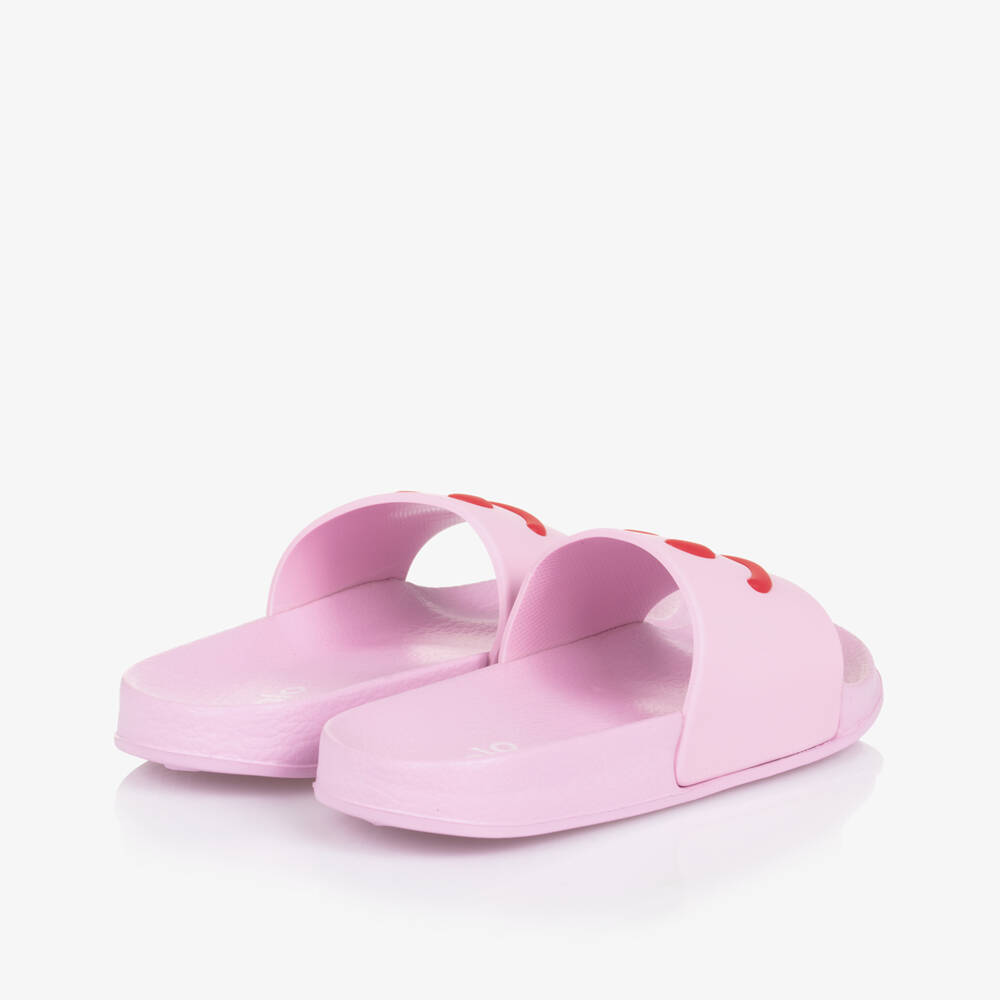 Molo-Pink Smiling Face Sliders | Childrensalon Outlet
