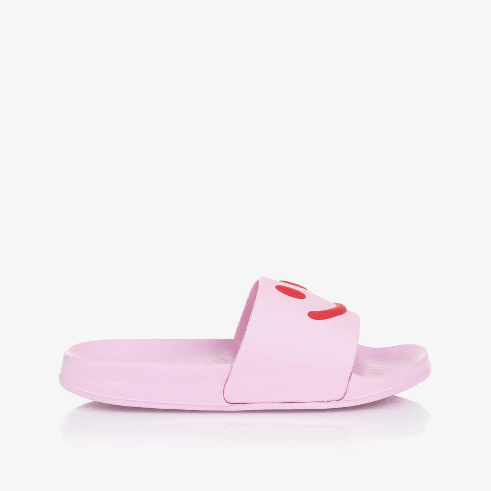 Molo-Pink Smiling Face Sliders | Childrensalon Outlet
