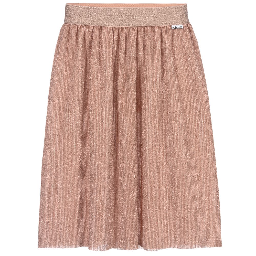 Molo - Pink Sparkly Lurex Skirt | Childrensalon