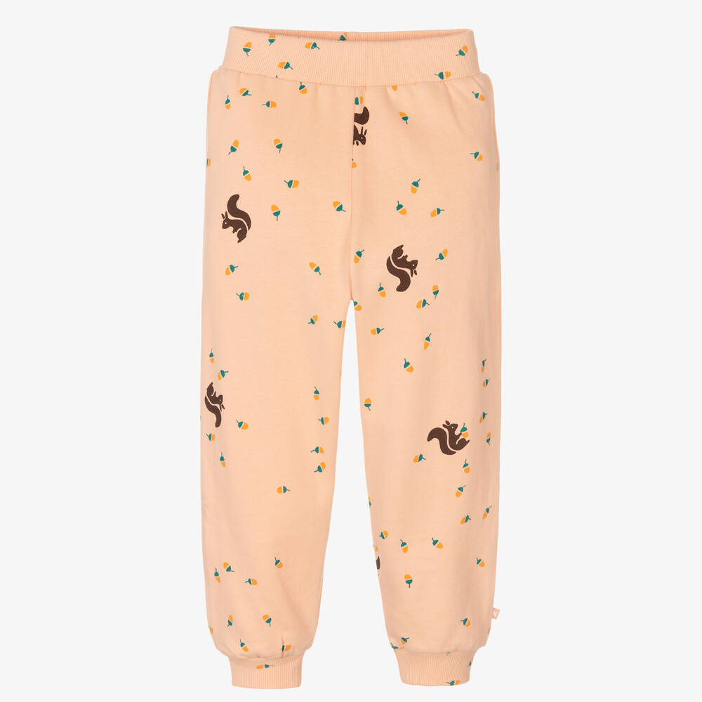 Molo - Pink Squirrel Cotton Joggers | Childrensalon