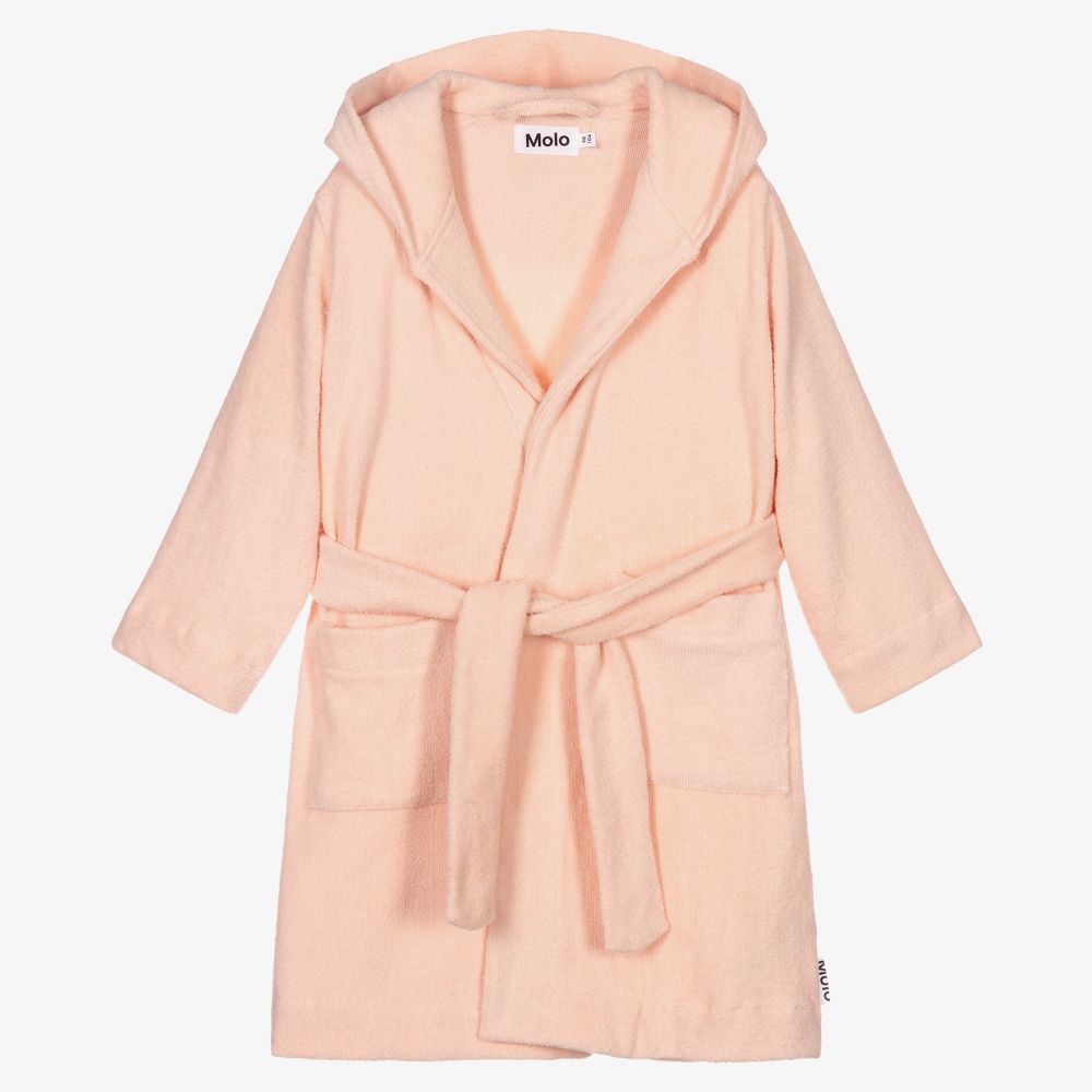 Molo - Pink Towelling Dressing Gown | Childrensalon