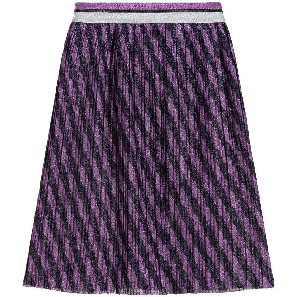 Molo-Черно-фиолетовая плиссированная юбка | Childrensalon Outlet