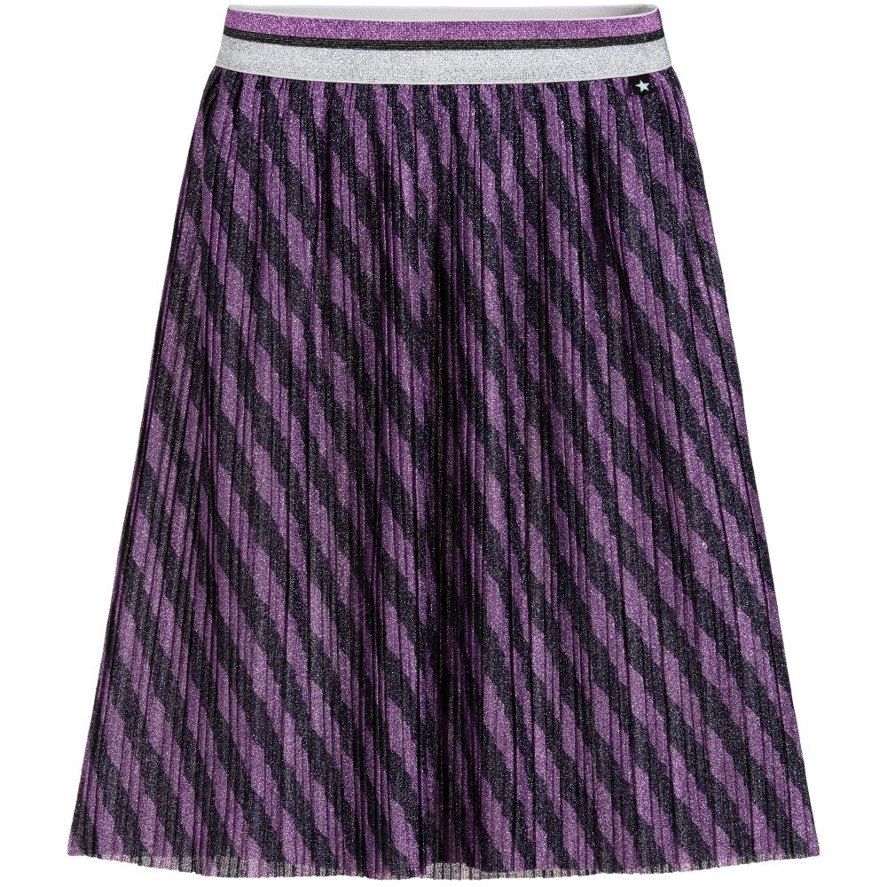 Molo - Черно-фиолетовая плиссированная юбка | Childrensalon