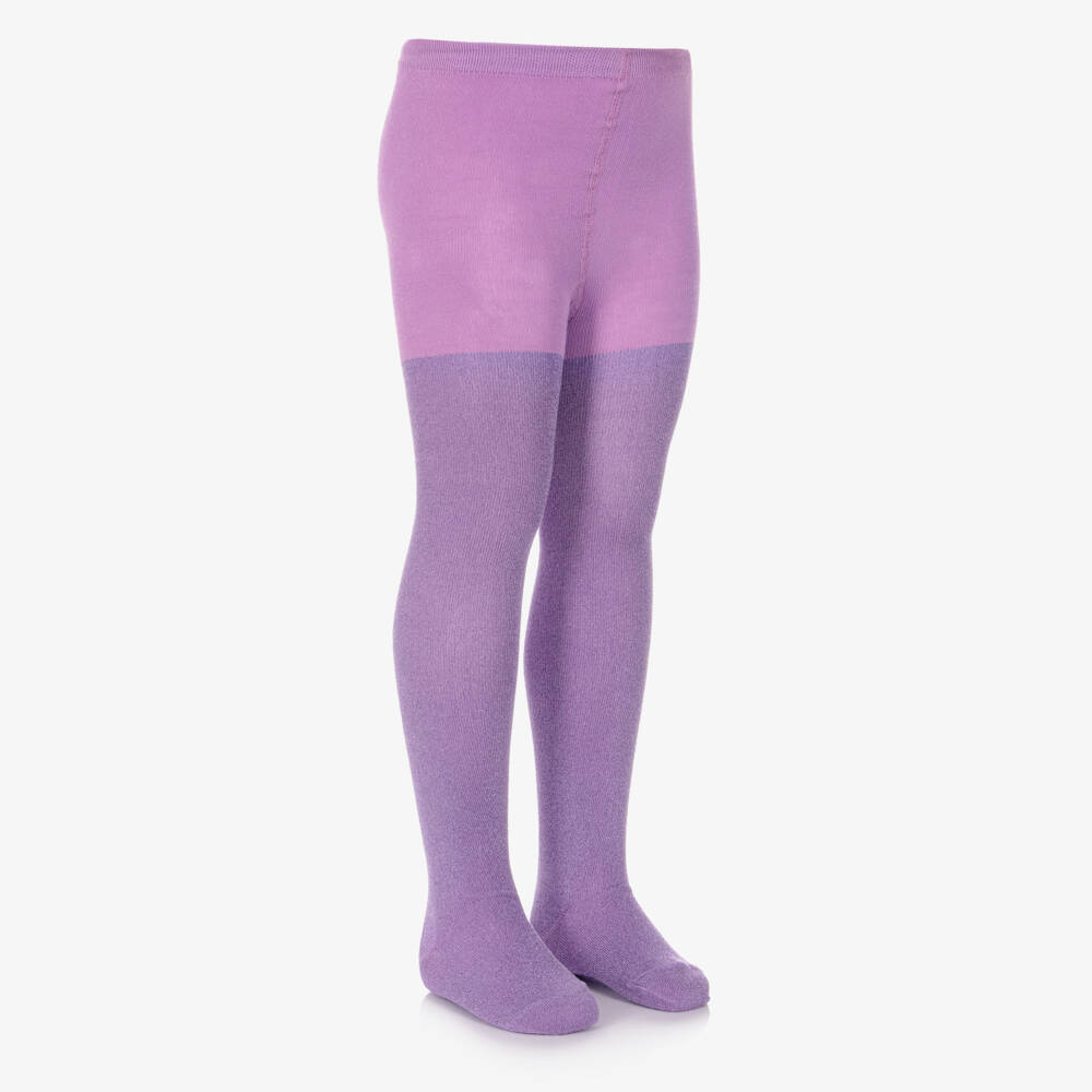 Molo-Purple Glitter Tights | Childrensalon Outlet