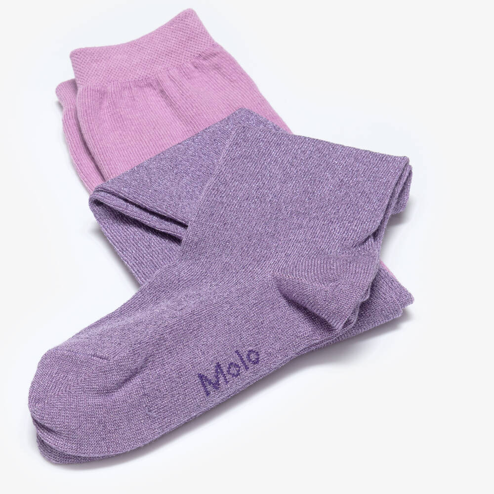 Molo-Purple Glitter Tights | Childrensalon Outlet
