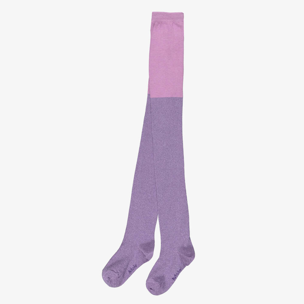 Molo-Purple Glitter Tights | Childrensalon Outlet