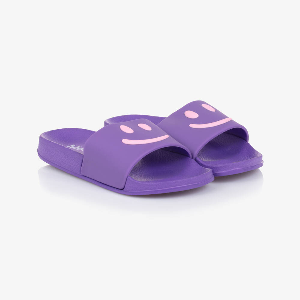 Molo-صنادل أرجوانية بوجه مبتسم للبنات | Childrensalon Outlet