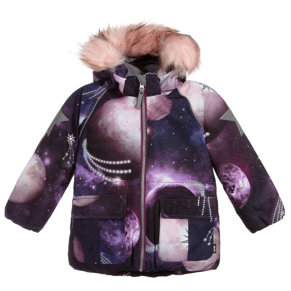 purple ski jacket