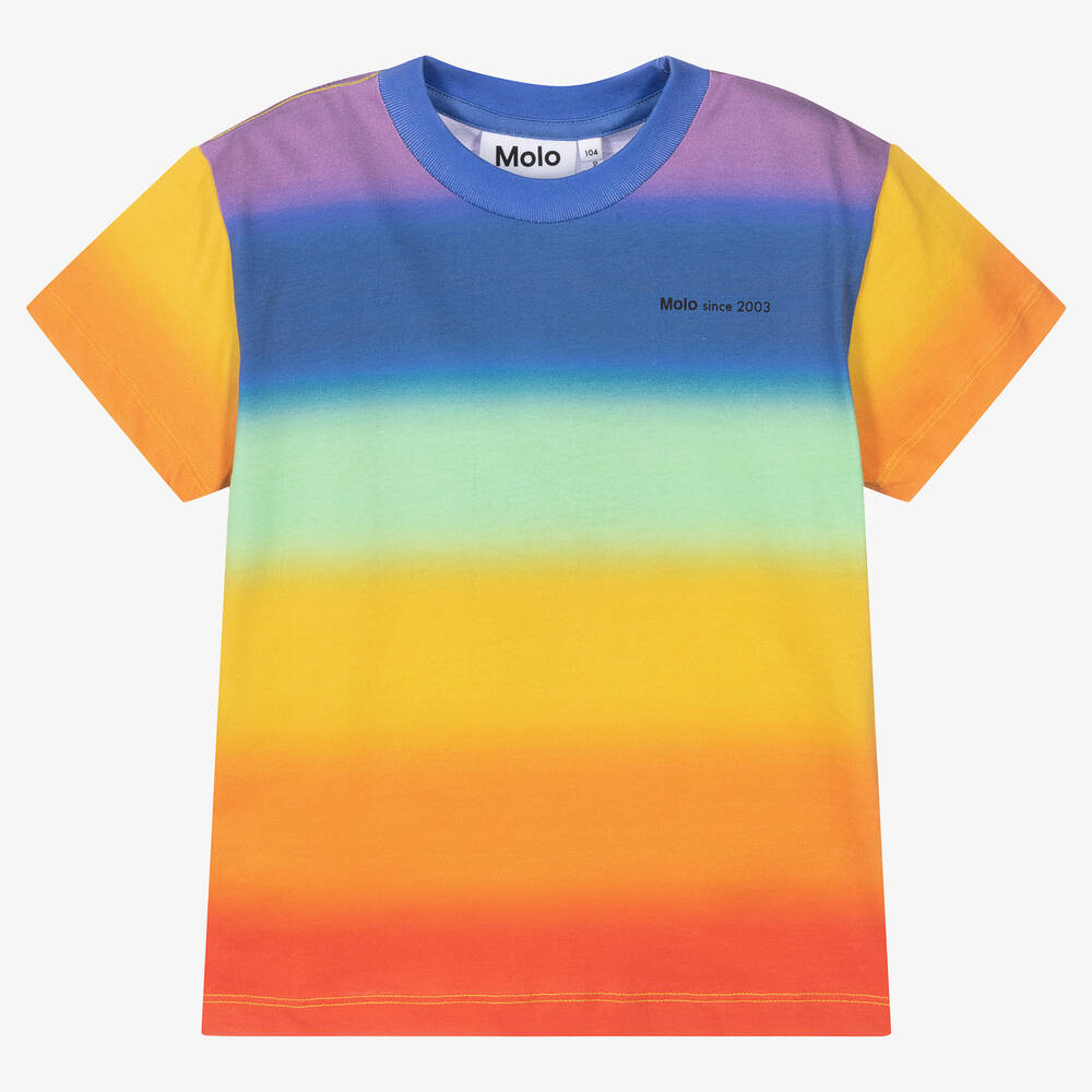Molo - Red & Blue Ombré Rainbow T-Shirt | Childrensalon