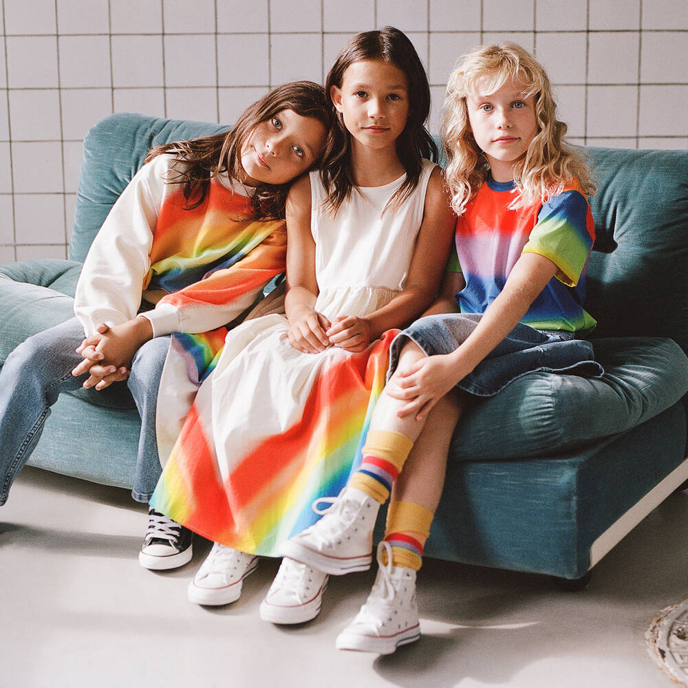 Molo-تيشيرت قطن عضوي بألوان قوس قزح أومبري | Childrensalon Outlet