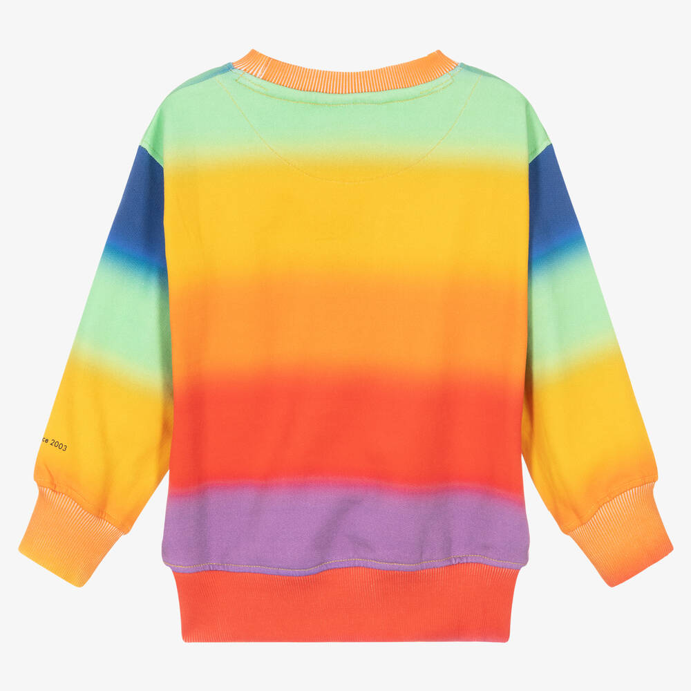 Molo-Red & Yellow Ombré Rainbow Sweatshirt | Childrensalon Outlet