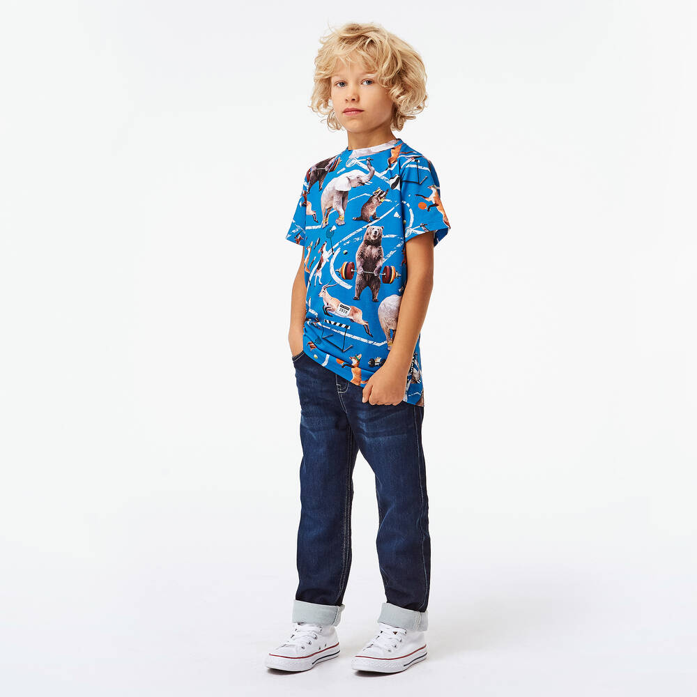 Molo-Regular Fit Blue Denim Jeans | Childrensalon Outlet