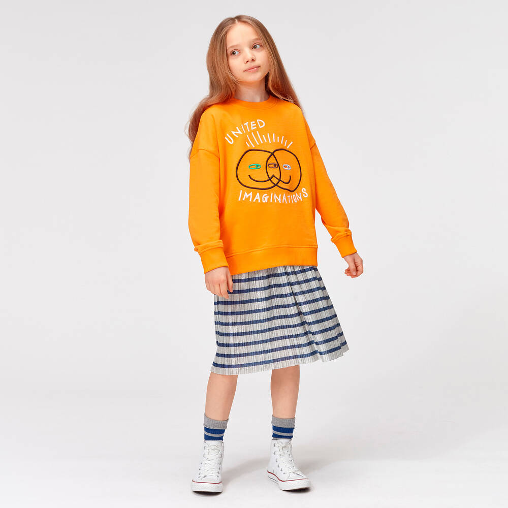 Molo-Silver & Blue Lurex Skirt | Childrensalon Outlet