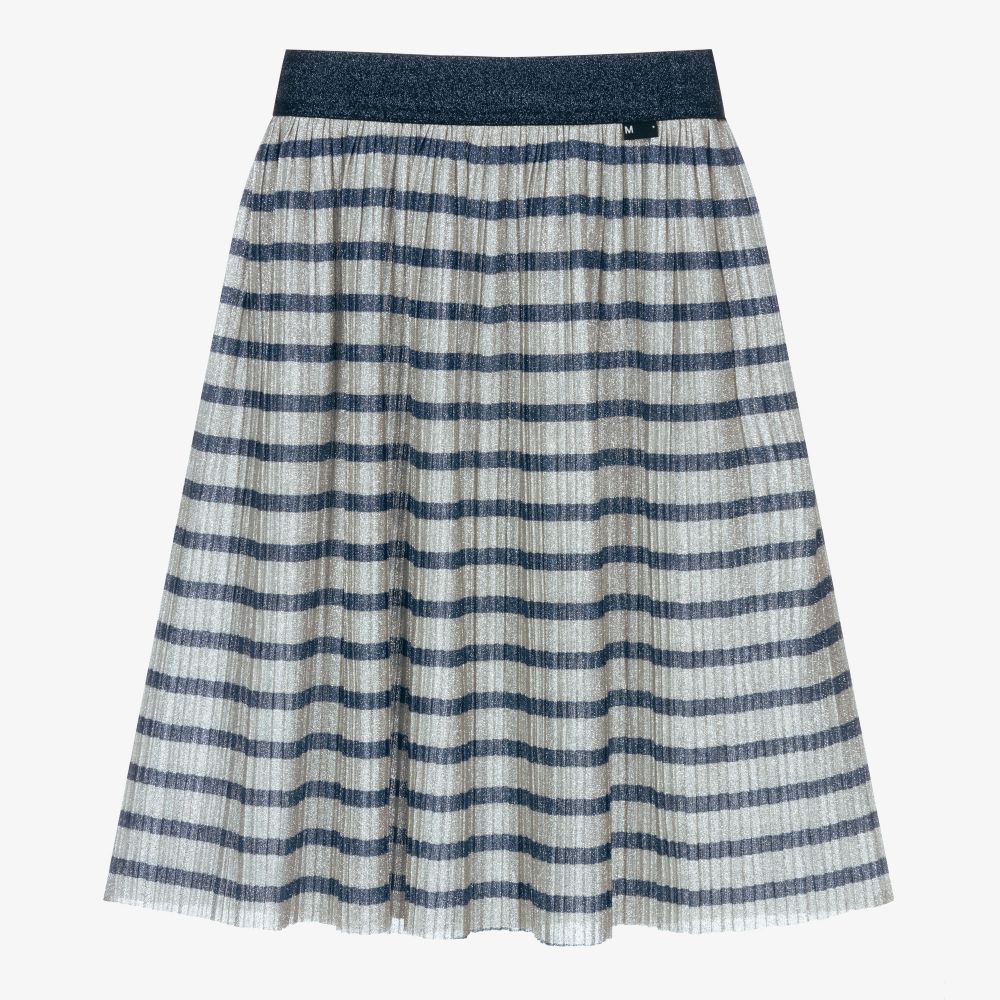 Molo-Silver & Blue Lurex Skirt | Childrensalon Outlet