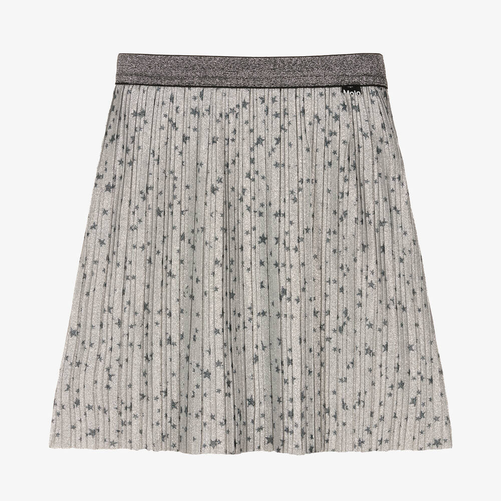 Molo - Silver Pleated Star Skirt | Childrensalon