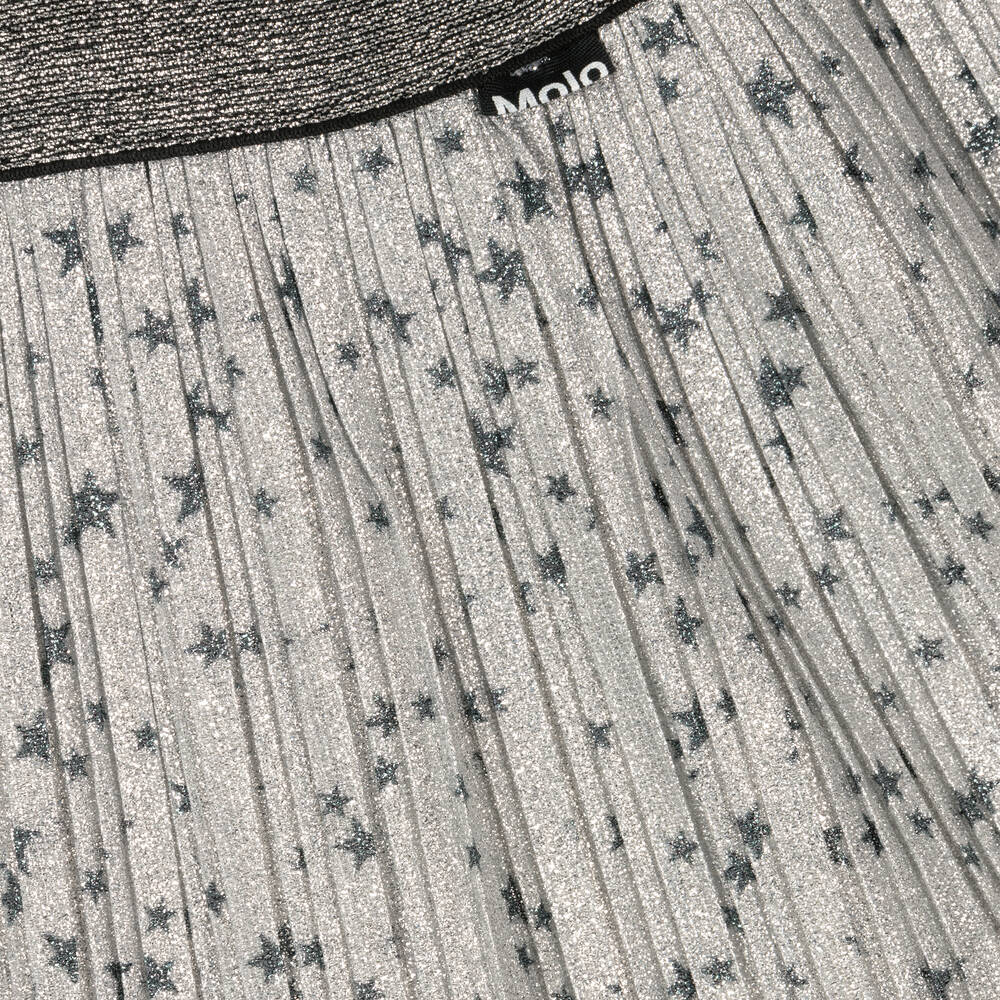 Molo-Silver Pleated Star Skirt | Childrensalon Outlet