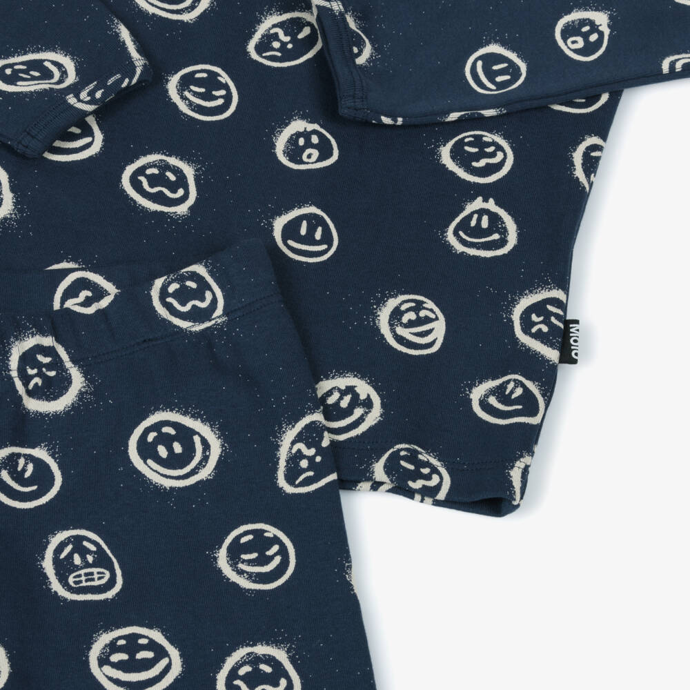 Molo-Улыбчивые синие пижамы из органического хлопка | Childrensalon Outlet