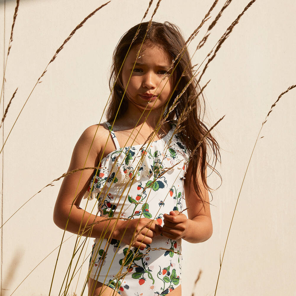 Molo-Strawberry Swimsuit (UPF50+) | Childrensalon Outlet