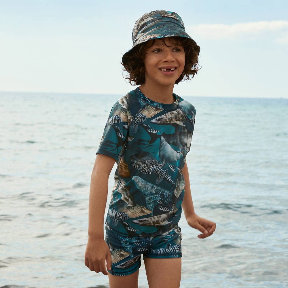 Molo-توب واقي من الشمس لون أزرق للأولاد (UPF50+) | Childrensalon Outlet